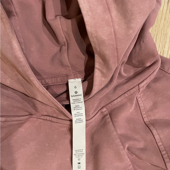 Lululemon Blush Pink Hoodie - Size 6 - Picture 3 of 3